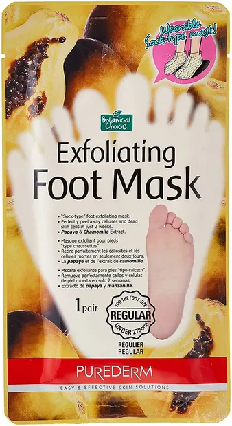 Purederm Mască de picioare Exfoliating, Regular, 40 ml