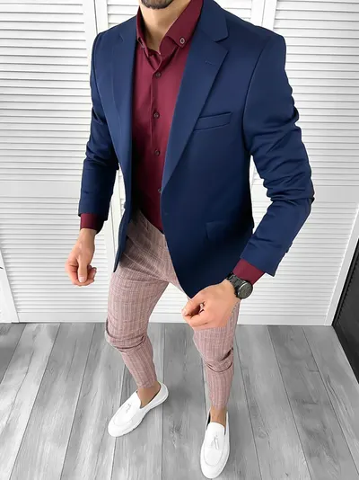 Tinuta barbati smart casual Pantaloni + Camasa + Sacou 10295