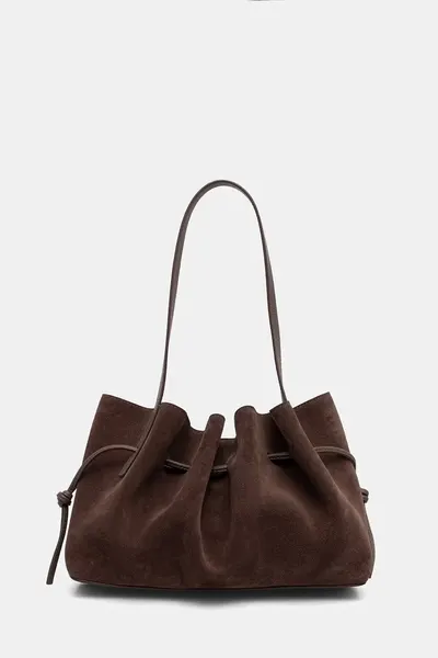 Yuzefi geantă pentru femei din piele întoarsă SCALLOP SHOULDER
