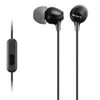 Căști cu microfon Sony - MDR-EX15AP, negre