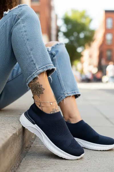 Espadrile dama casual bleumarin 566 T58-1