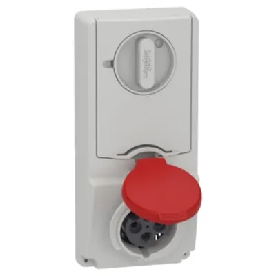 Priza interblocata Unika, 16 A, 3P + E, 380, 415 V AC, IP44, panou