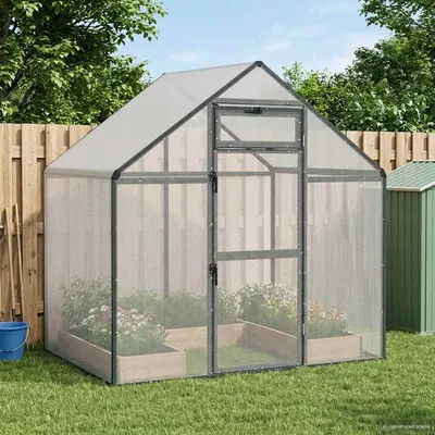 vidaXL Cușcă pentru păsări Antracit 181,5 x 112 x 173,5 cm