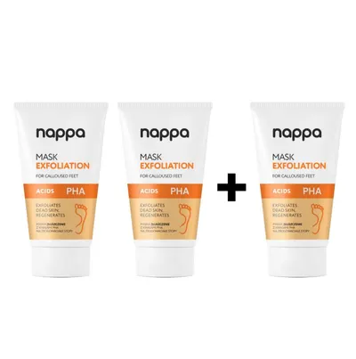 Set 2+1 gratis - Masca exfolianta pentru picioare cu acid PHA - 150 ml - Nappa