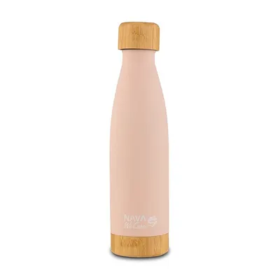 Sticla termoizolanta calatorii bambus Nava roz 500 ml