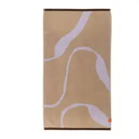Prosop mov lavandă/maro deschis din bumbac organic 70x133 cm Nova Arte – Mette Ditmer Denmark