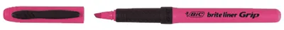 Marker text Bic - Brite Liner Grip, roz