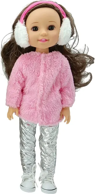 Păpuşă Moni Toys - Fairy Doll, în haine de iarnă, 38 cm