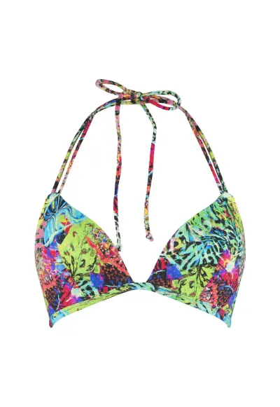 Sutien de baie cu cupe triunghiulare - Multicolor
