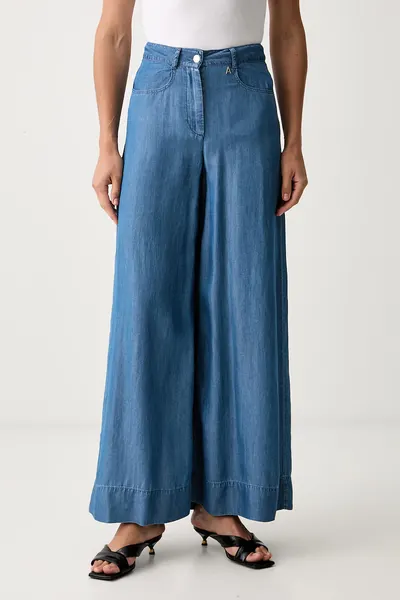 Twinset pantaloni pentru femei din lyocell
