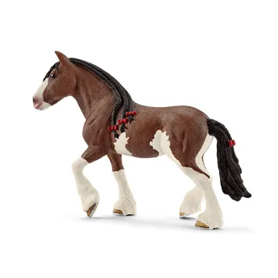 Figurina Schleich Farm World Horses - Iapa Clydesdale cu coama impletita