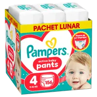 Scutece-chilotel Pants XXL Box Marimea 4 pentru 9-15 kg, 156 bucati, Pampers