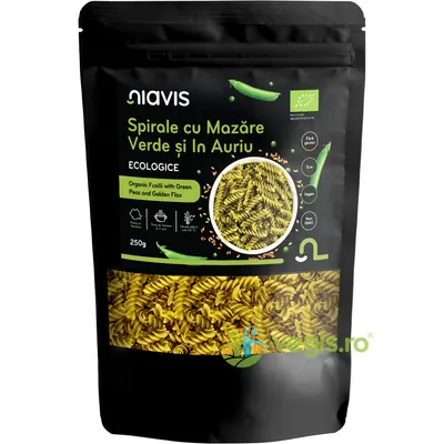 Spirale cu Mazare Verde si In Auriu fara Gluten Ecologice/Bio 250g