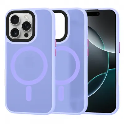 Husa MagSafe pentru Apple iPhone 16 Pro, Techsuit, HaloFrost, Mov Deschis