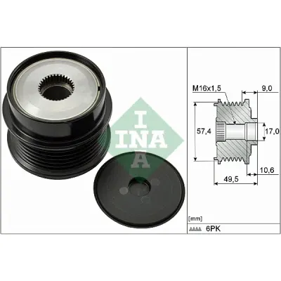 Sistem roata libera, generator INA 535 0189 10