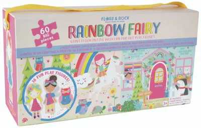 Puzzle pentru copii Floss and Rock - Zana curcubeului, 60 piese