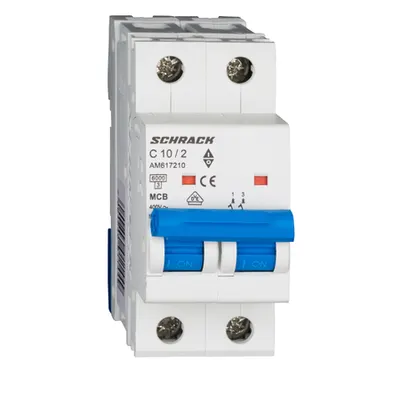 Intreruptor automat modular (MCB) AMPARO 6kA, C 10A, 2-poli