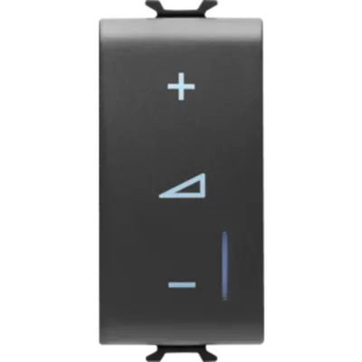 UNIVERSAL ELECTRONIC REGULATOR - Intrerupator cu revenire - 230V ac 50/60Hz - 1 MODULE - BLACK - CHORUS