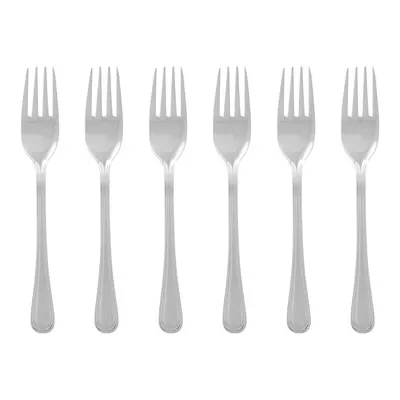 Furculițe pentru desert argintii din oțel inoxidabil 6 buc. Classic – Premier Housewares