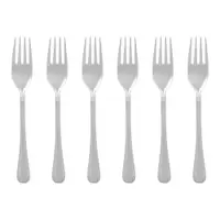 Furculițe pentru desert argintii din oțel inoxidabil 6 buc. Classic – Premier Housewares