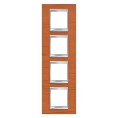 Placa ornament CProiector HORUS LUX international - IN TECHNOPOLYMER finisaj lemnING - 2+2+2+2 modul VERTICAL - CHERRY - CProiector HORUS