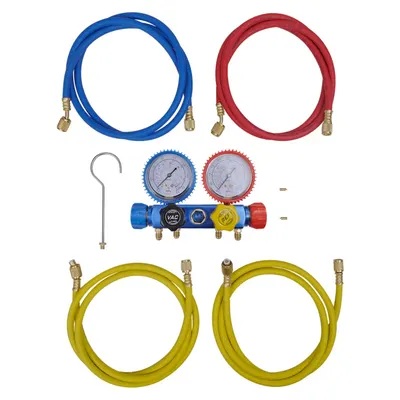 Set manometru presiune cu 4 cai, pentru aer conditionat