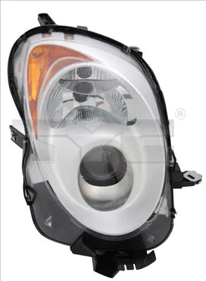 Far dreapta (H7, reglaj electric, cu motoras, fundal negru insertii crom) ALFA ROMEO MITO 2008-2018