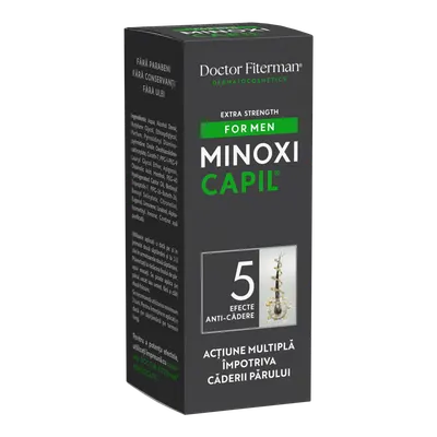 Spray impotriva caderii parului pentru barbati Minoxicapil Men, Doctor Fiterman | 60 ml