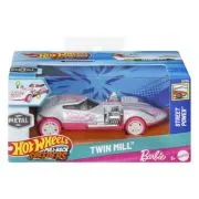 Hot Wheels Masinuta Metalica cu Sistem Pull Back Barbie Twin Mill Street Power Scara 1: 43