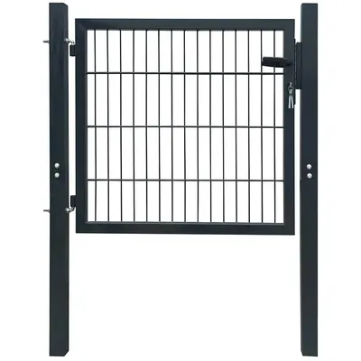 vidaXL Poartă de gard 2D (simplă) gri antracit 100x80 cm