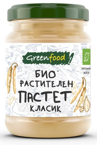 Pateu de legume organic, clasic, 185 g, Green Food