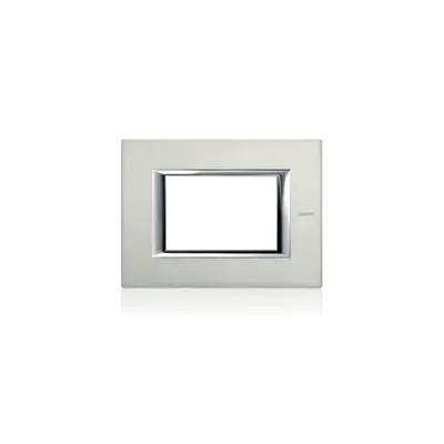 Placa ornament 2 module Brushed Aluminium Bticino Axolute