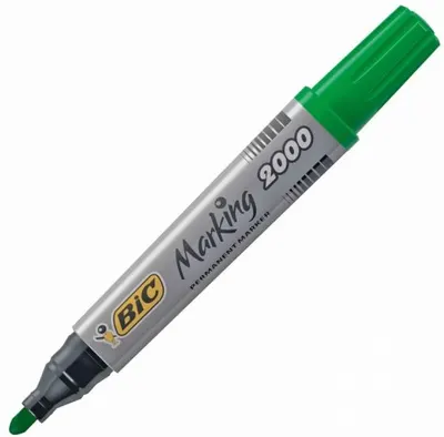 Marker permanent Bic 2000 - 5.0 mm, verde