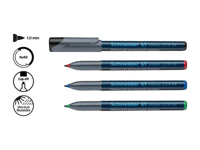 Marker permanent Schneider OHP Maxx 224 M, 1.0 mm, verde