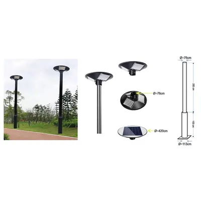 Stalp decorativ 3m/negru (pentru lampa UFO)