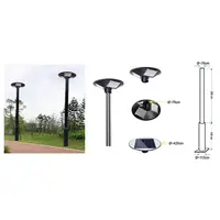 Stalp decorativ 3m/negru (pentru lampa UFO)