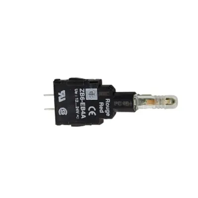 Corp Lampa Pilot, Led Integral Verde, 12, 24 V, Pini pentru Circuit Imprimat