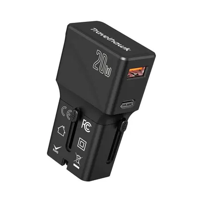 Priză internațională de călătorie – Priză universală mondială cu USB-A și USB-C