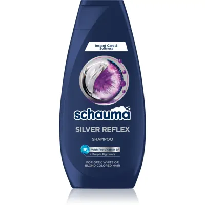 Schwarzkopf Schauma Silver Reflex șampon pentru neutralizarea tonurilor de galben pentru păr în nuanțe reci de blond, decolorat sau șuvițat 350 ml