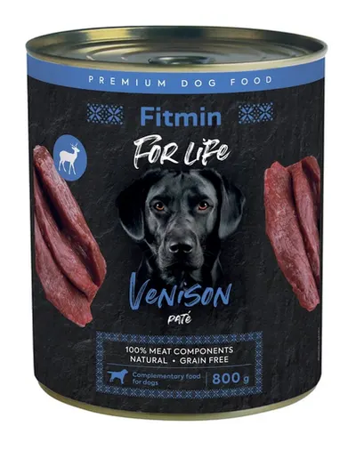 FITMIN For Life Pate Cerb 800g hrană umedă câini fără cereale