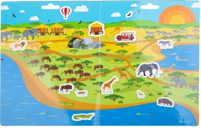 Carte cu stickere Bigjigs - Safari