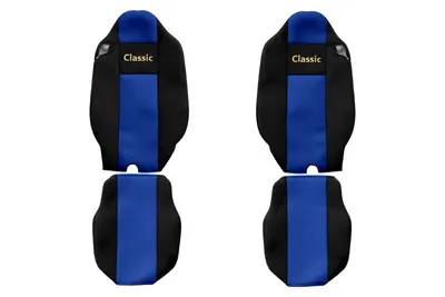 Set huse scaun textil camion compatibile cu Renault T 01.2014+ cu tetiere integrate