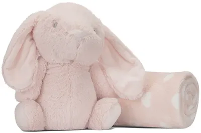 Pătură pentru bebeluși Lorelli - Nappy, 90 х 75 cm, iepure roz