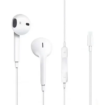 Casti Type-C pentru iPhone 15/16, Earbuds, Comenzi Volum, HiFi Stereo, Microfon, Alb Engros