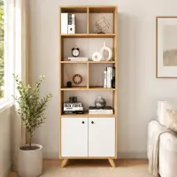 Biblioteca Inalta cu Rafturi pentru Living si Birou, PAL 18 mm, 64 x 30 x 187 cm