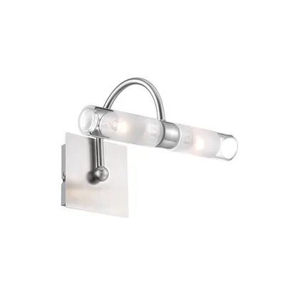Corp de iluminat pentru baie DRITTO Sticla clara & Satin Nickel Metal LED G9 2x5W IP44 Fara bec