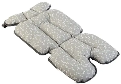 Covoraș pentru cărucior și scaun înalt BabyJem - Flower, Gray