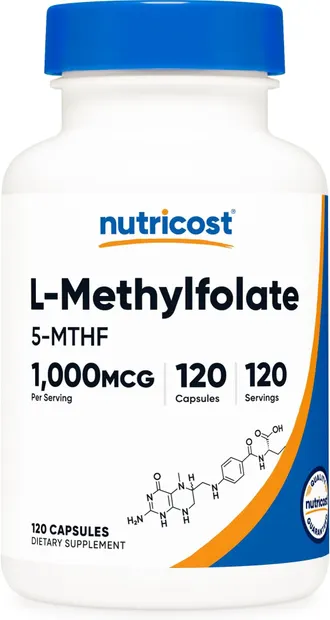 L-Methylfolate, 1000 µg, 120 capsule , Nutricost