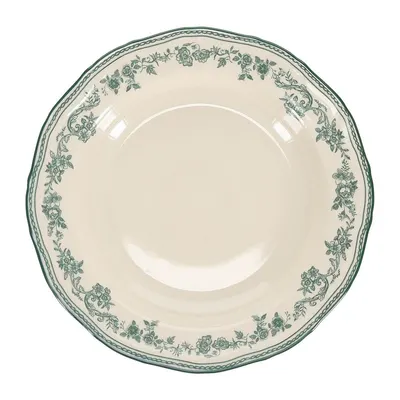 Farfurie verde/fildeș adâncă din porțelan ø 23 cm Cyril – S|P Collection