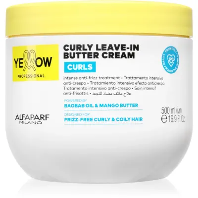 Yellow Professional Curls Curly Leave-in Cream crema leave-in pentru păr creț 500 ml
